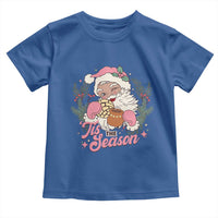 Retro Pink Santa Toddler T Shirt Tis The Season Feliz Navidad Latin America Mexican Christmas