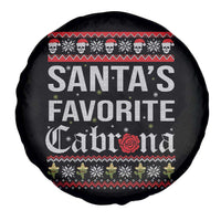 Funny Mexican Ugly Christmas Spare Tire Cover Santa's Favorite Cabrona Xmas Party Gift