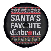 Funny Mexican Ugly Christmas Spare Tire Cover Santa's Favorite Cabrona Xmas Party Gift