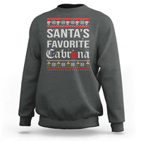 Funny Mexican Ugly Christmas Sweatshirt Santa's Favorite Cabrona Xmas Party Gift - Wonder Print Shop