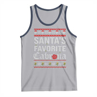 Funny Mexican Ugly Christmas Tank Top Santa's Favorite Cabrona Xmas Party Gift
