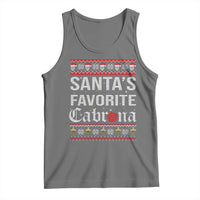 Funny Mexican Ugly Christmas Tank Top Santa's Favorite Cabrona Xmas Party Gift