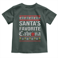 Funny Mexican Ugly Christmas Toddler T Shirt Santa's Favorite Cabrona Xmas Party Gift