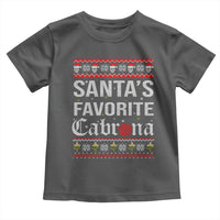 Funny Mexican Ugly Christmas Toddler T Shirt Santa's Favorite Cabrona Xmas Party Gift