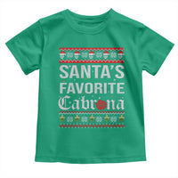 Funny Mexican Ugly Christmas Toddler T Shirt Santa's Favorite Cabrona Xmas Party Gift