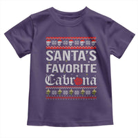 Funny Mexican Ugly Christmas Toddler T Shirt Santa's Favorite Cabrona Xmas Party Gift
