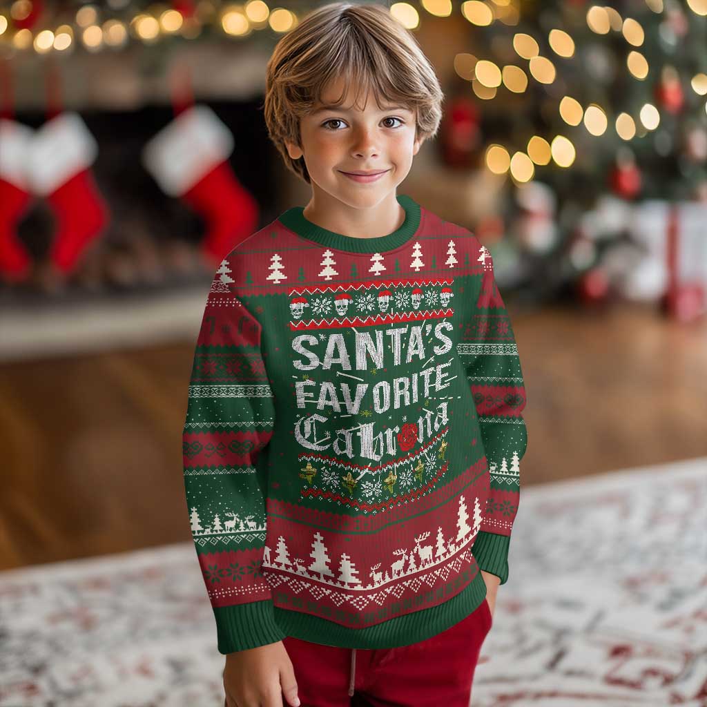Funny Mexican Ugly Xmas Ugly Christmas Sweater Santa's Favorite Cabrona Xmas Party Gift - Wonder Print Shop