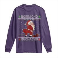 Funny Drunk Mexican Santa Long Sleeve Shirt Borracho Pero Buen Muchacho Good Guy in Spanish