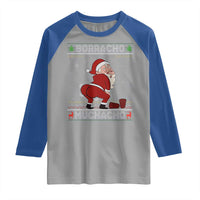 Funny Drunk Mexican Santa Raglan Shirt Borracho Pero Buen Muchacho Good Guy in Spanish