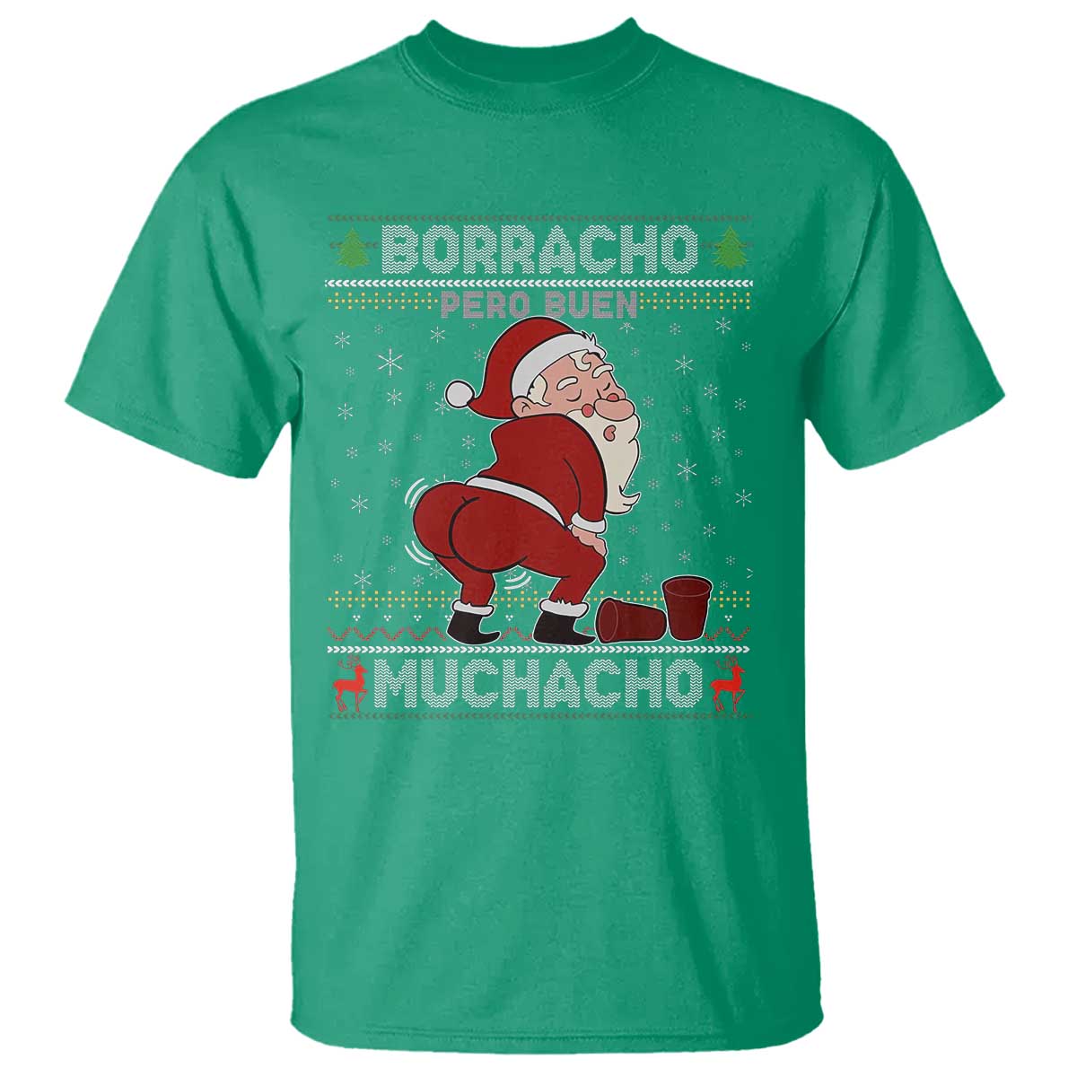 Funny Drunk Mexican Santa T Shirt Borracho Pero Buen Muchacho Good Guy in Spanish - Wonder Print Shop