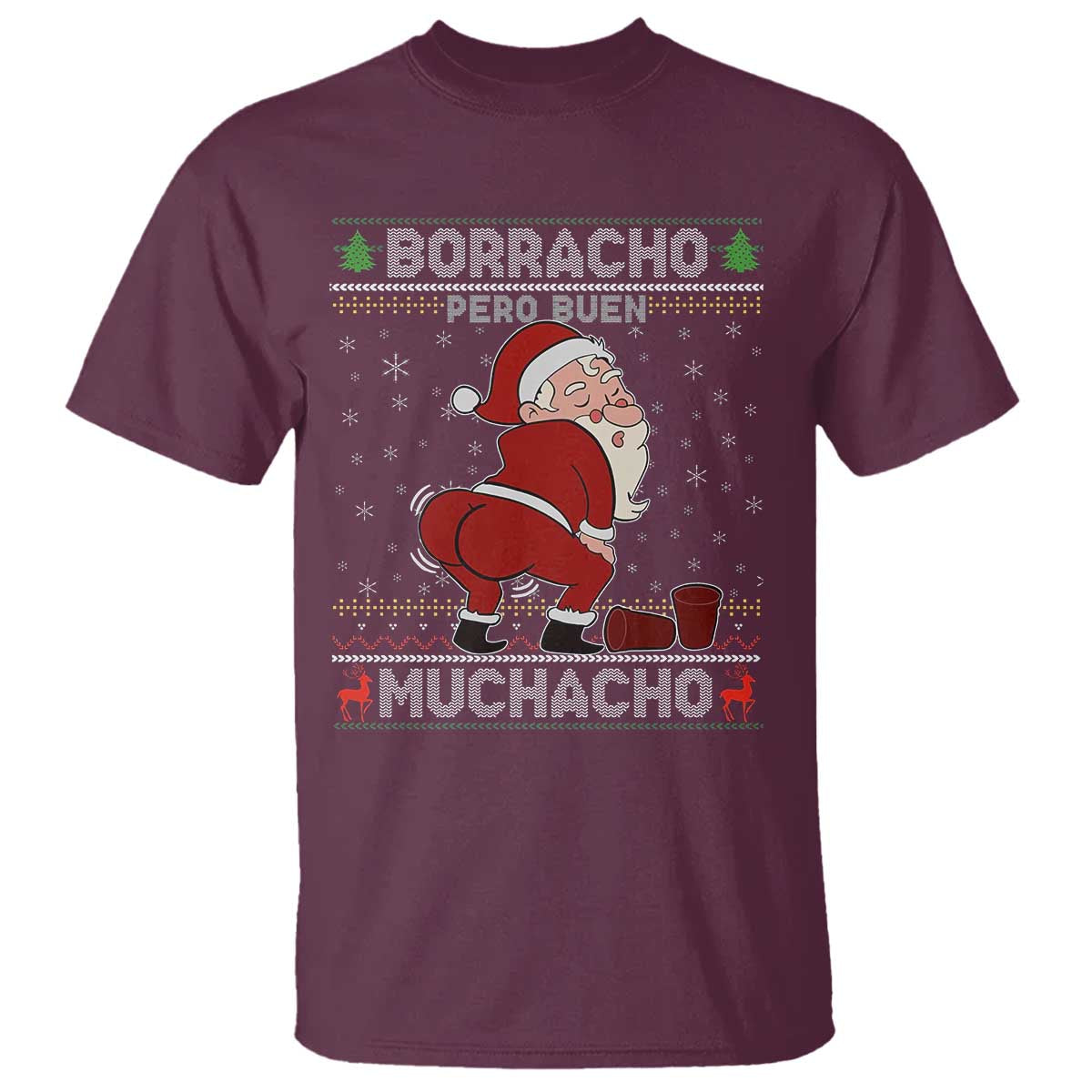 Funny Drunk Mexican Santa T Shirt Borracho Pero Buen Muchacho Good Guy in Spanish - Wonder Print Shop