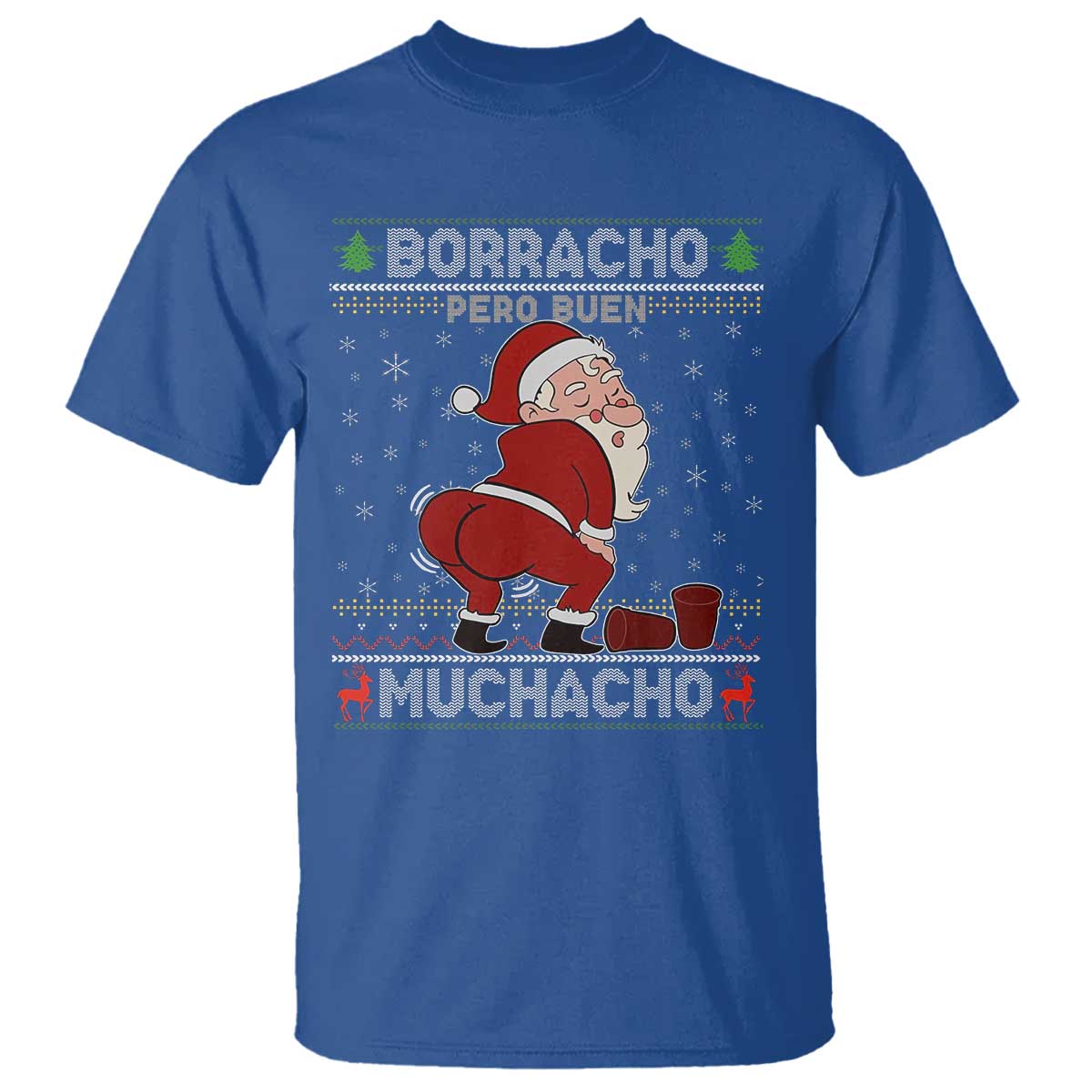 Funny Drunk Mexican Santa T Shirt Borracho Pero Buen Muchacho Good Guy in Spanish - Wonder Print Shop