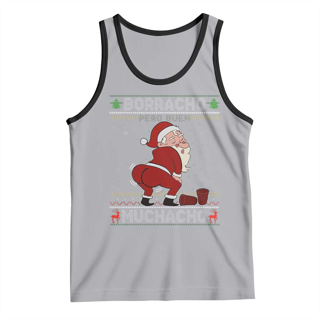 Funny Drunk Mexican Santa Tank Top Borracho Pero Buen Muchacho Good Guy in Spanish