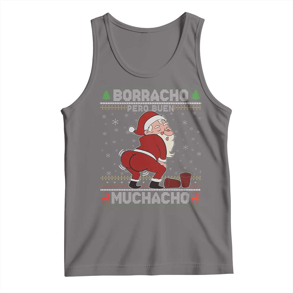 Funny Drunk Mexican Santa Tank Top Borracho Pero Buen Muchacho Good Guy in Spanish