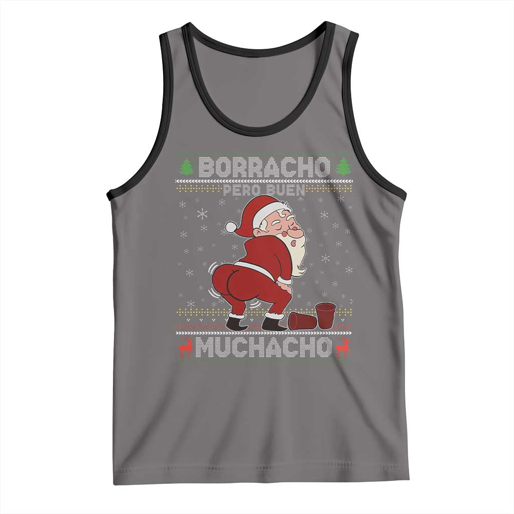 Funny Drunk Mexican Santa Tank Top Borracho Pero Buen Muchacho Good Guy in Spanish