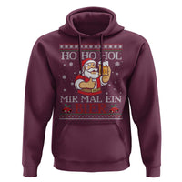 Funny Mexican Santa Drinking Hoodie Ho Ho Hol Mir Mal Ein Bier Hold Me A Beer Xmas Party