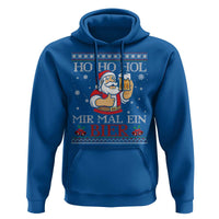 Funny Mexican Santa Drinking Hoodie Ho Ho Hol Mir Mal Ein Bier Hold Me A Beer Xmas Party