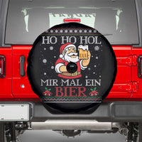 Funny Mexican Santa Drinking Spare Tire Cover Ho Ho Hol Mir Mal Ein Bier Hold Me A Beer Xmas Party