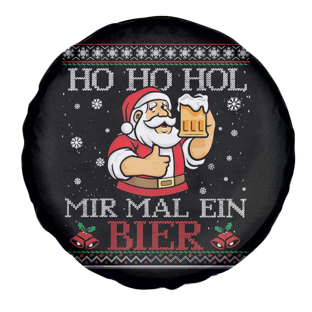 Funny Mexican Santa Drinking Spare Tire Cover Ho Ho Hol Mir Mal Ein Bier Hold Me A Beer Xmas Party