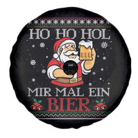 Funny Mexican Santa Drinking Spare Tire Cover Ho Ho Hol Mir Mal Ein Bier Hold Me A Beer Xmas Party