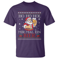 Funny Mexican Santa Drinking T Shirt Ho Ho Hol Mir Mal Ein Bier Hold Me A Beer Xmas Party - Wonder Print Shop