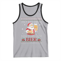 Funny Mexican Santa Drinking Tank Top Ho Ho Hol Mir Mal Ein Bier Hold Me A Beer Xmas Party
