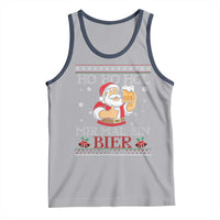 Funny Mexican Santa Drinking Tank Top Ho Ho Hol Mir Mal Ein Bier Hold Me A Beer Xmas Party