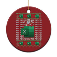 Funny Xmas Accountant Christmas Ornament Excel REF Error Spreadsheet Santa Gift - Wonder Print Shop