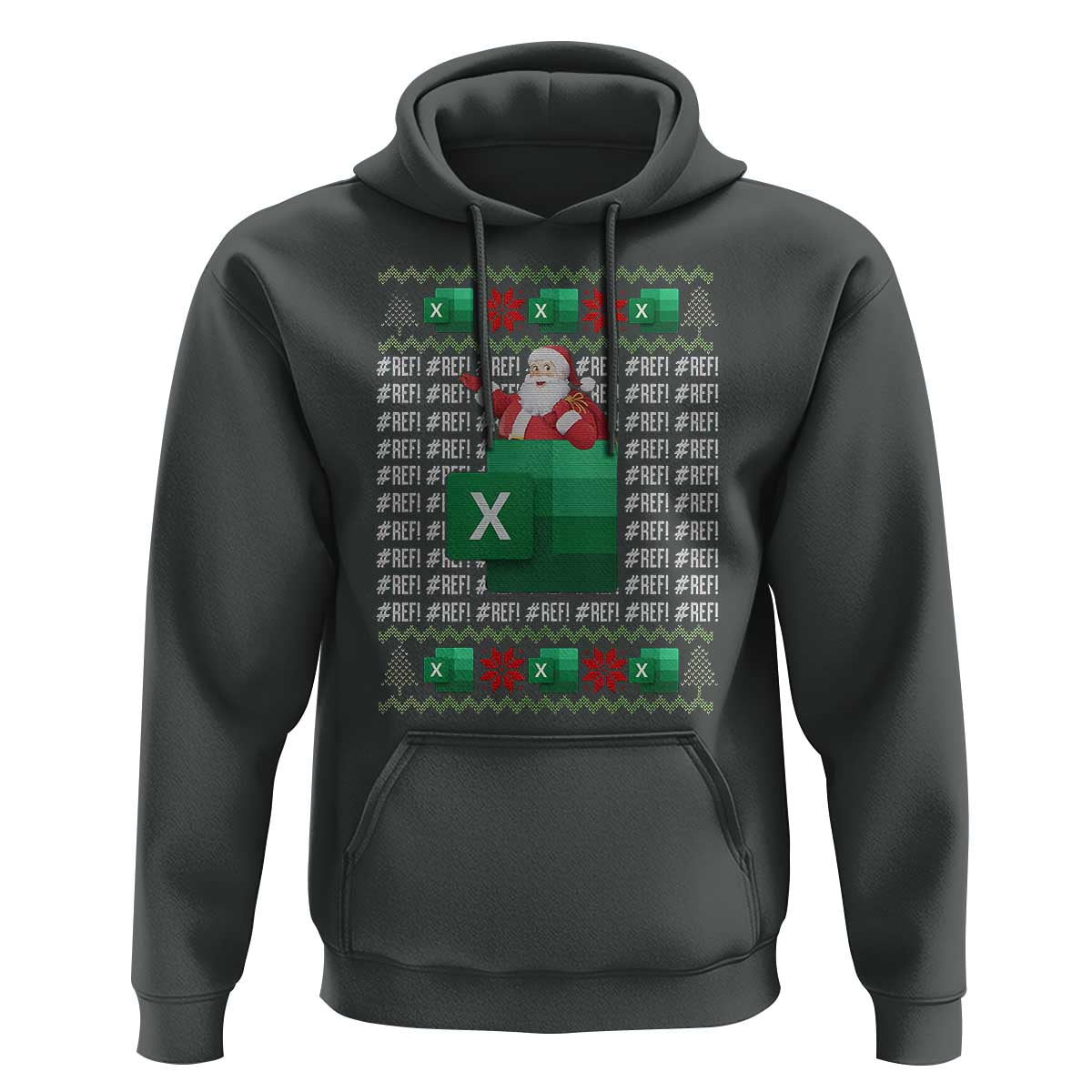 Funny Christmas Accountant Hoodie Excel REF Error Spreadsheet Santa Gift