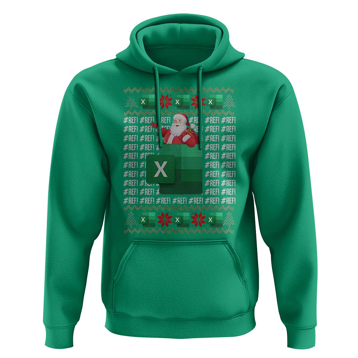 Funny Christmas Accountant Hoodie Excel REF Error Spreadsheet Santa Gift