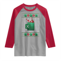 Funny Christmas Accountant Raglan Shirt Excel REF Error Spreadsheet Santa Gift