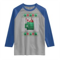 Funny Christmas Accountant Raglan Shirt Excel REF Error Spreadsheet Santa Gift