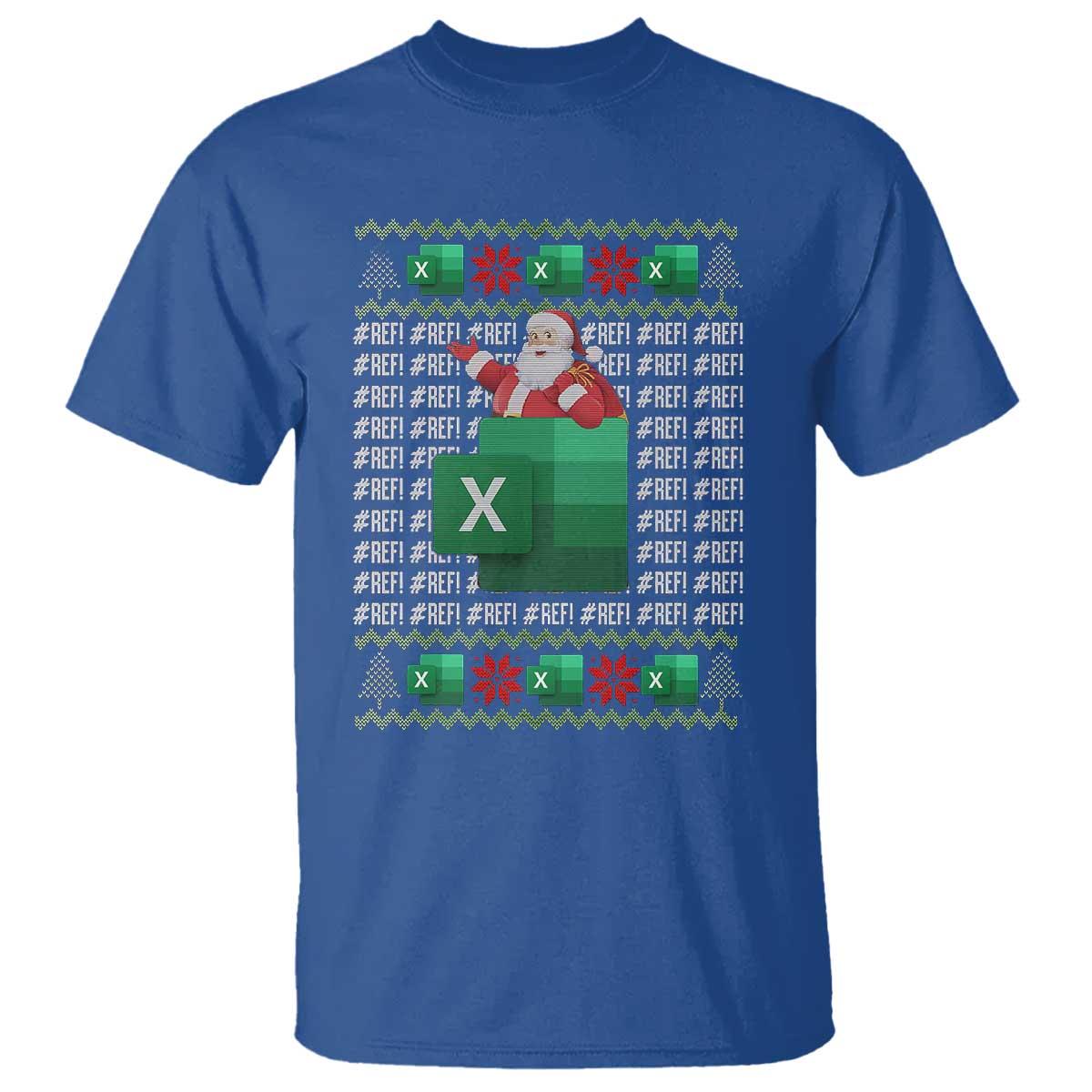Funny Christmas Accountant T Shirt Excel REF Error Spreadsheet Santa Gift - Wonder Print Shop