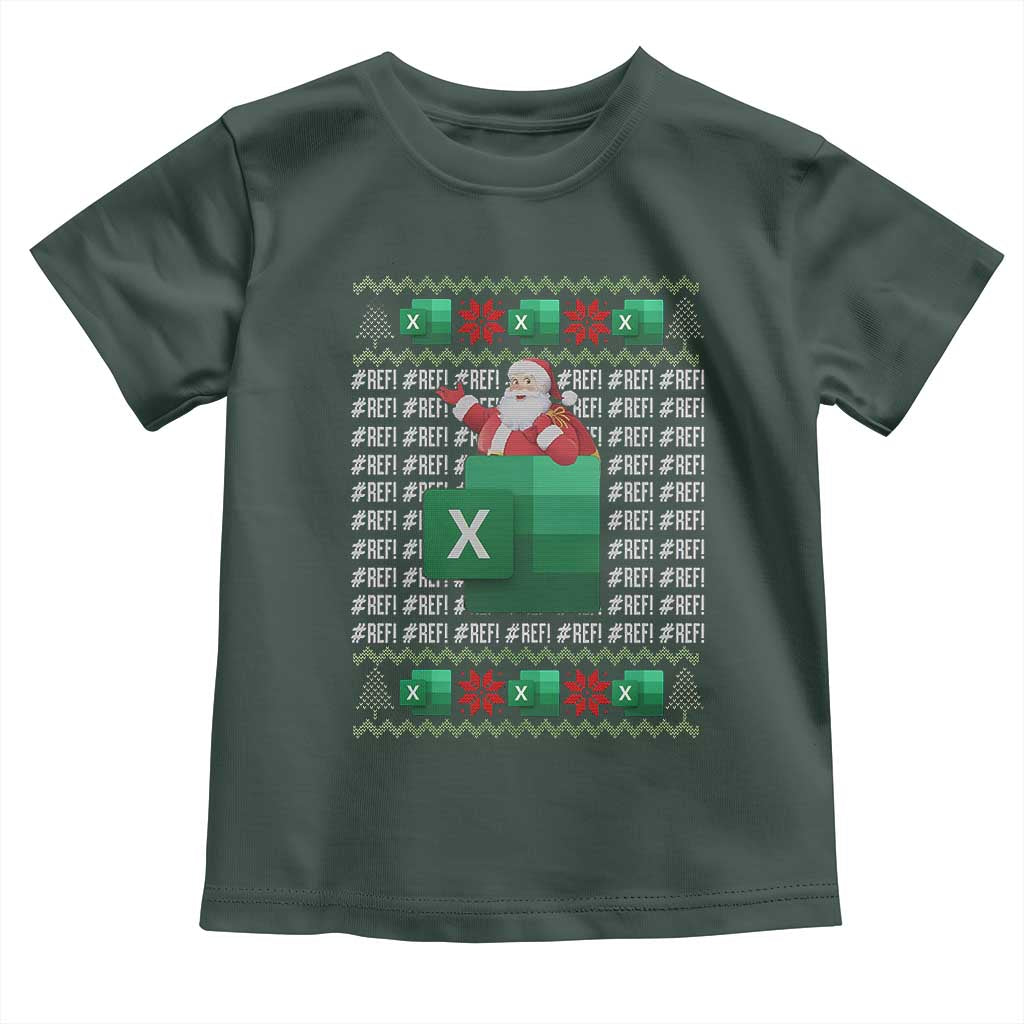 Funny Christmas Accountant Toddler T Shirt Excel REF Error Spreadsheet Santa Gift