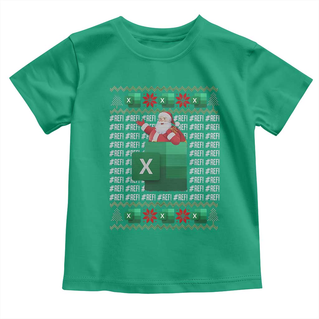 Funny Christmas Accountant Toddler T Shirt Excel REF Error Spreadsheet Santa Gift