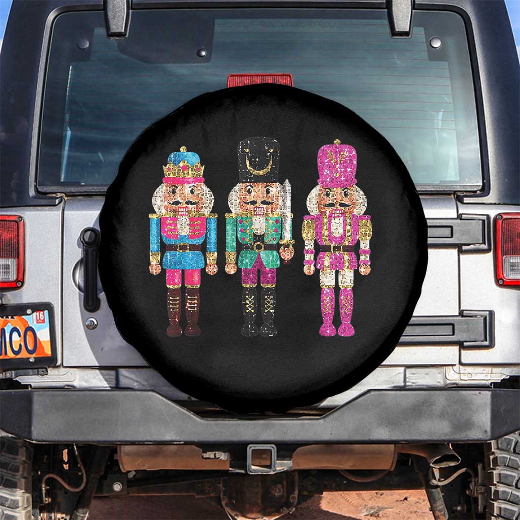 Christmas Nutcracker Spare Tire Cover Sequin Sparklle Festive Xmas Vintage