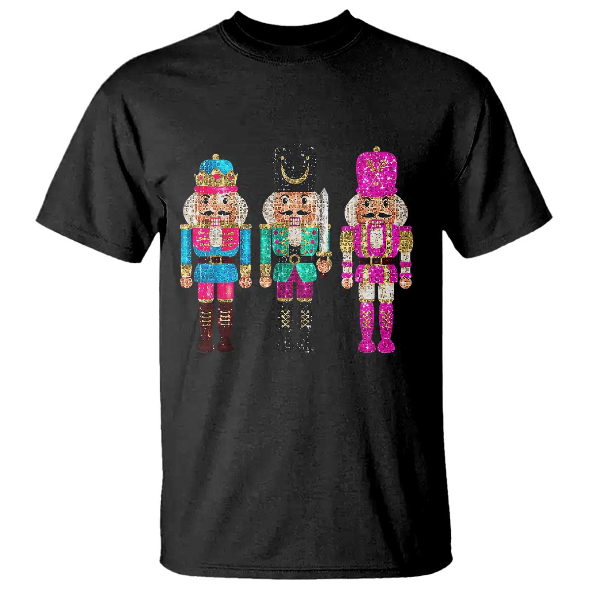 Christmas Nutcracker T Shirt Sequin Sparklle Festive Xmas Vintage - Wonder Print Shop