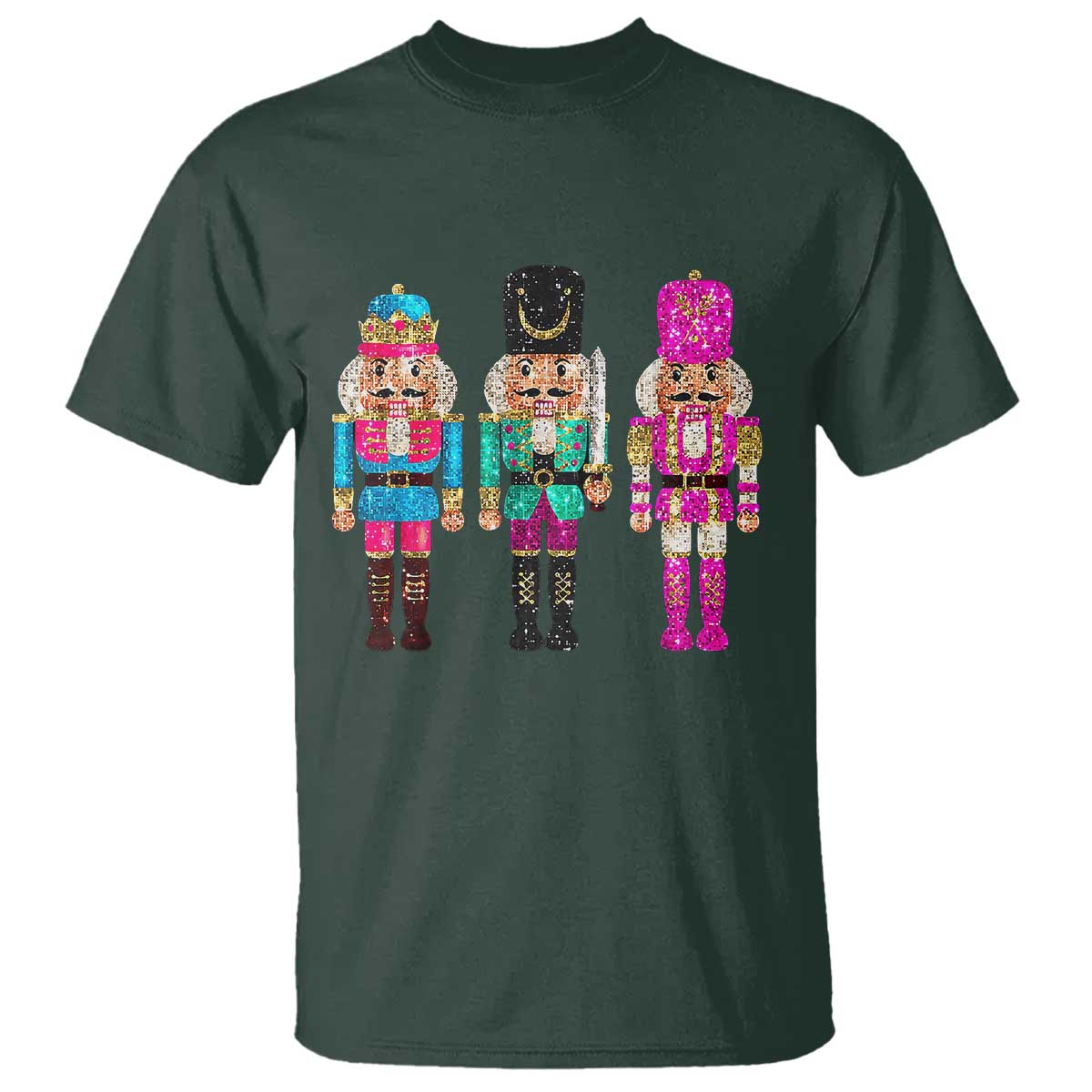 Christmas Nutcracker T Shirt Sequin Sparklle Festive Xmas Vintage - Wonder Print Shop