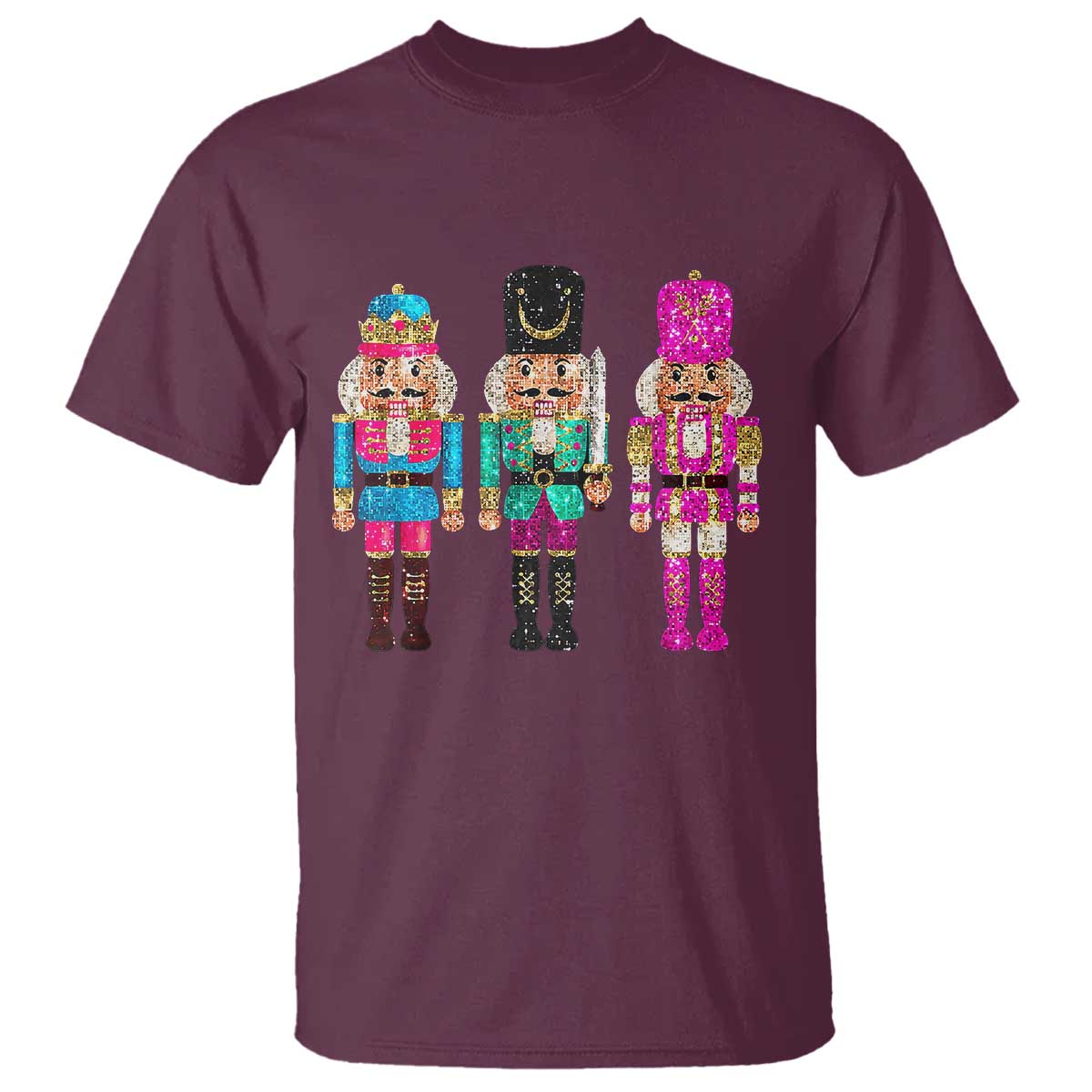 Christmas Nutcracker T Shirt Sequin Sparklle Festive Xmas Vintage - Wonder Print Shop
