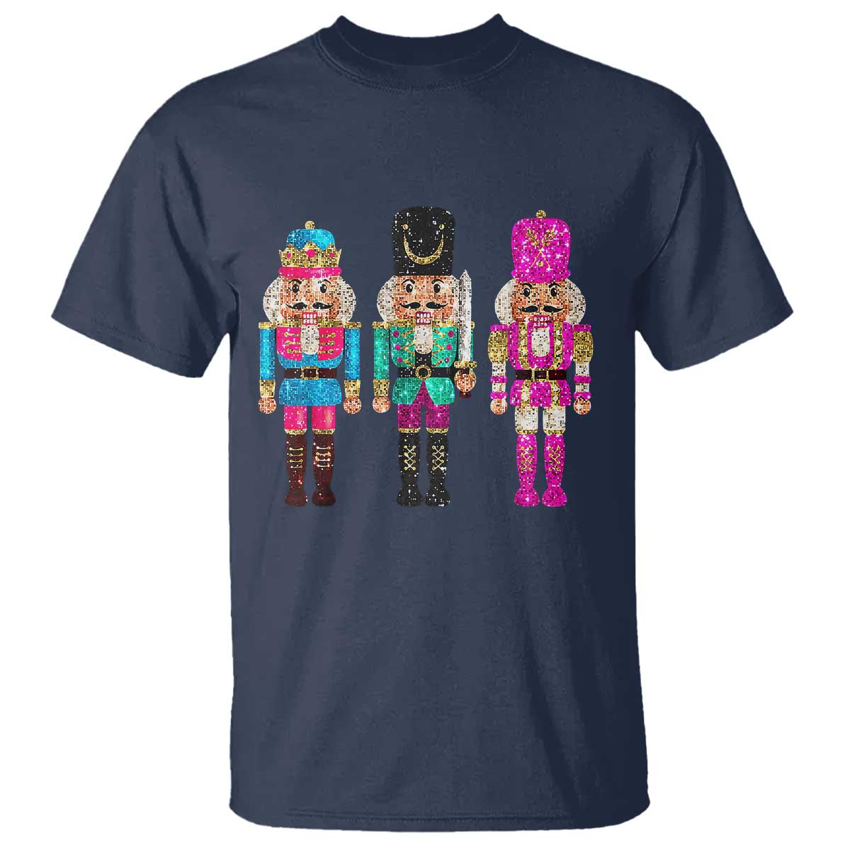 Christmas Nutcracker T Shirt Sequin Sparklle Festive Xmas Vintage - Wonder Print Shop