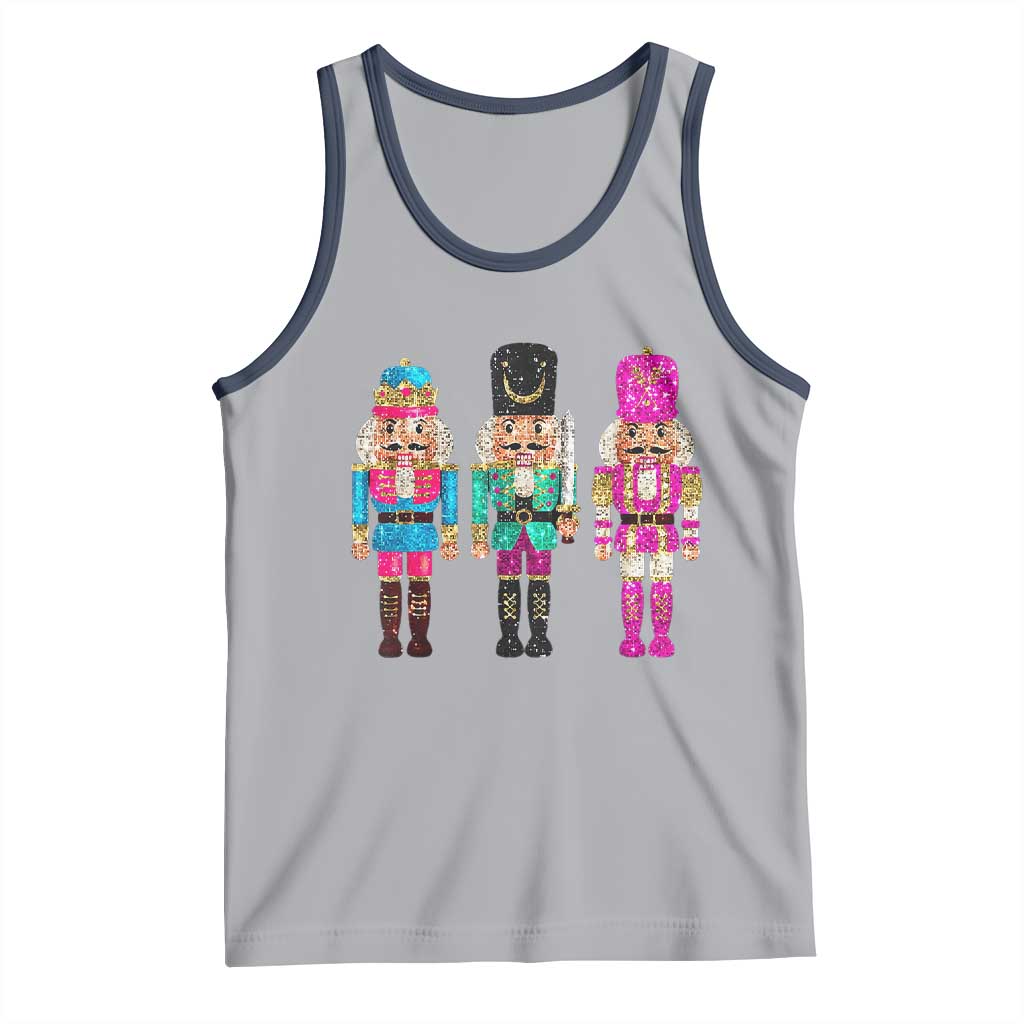 Christmas Nutcracker Tank Top Sequin Sparklle Festive Xmas Vintage