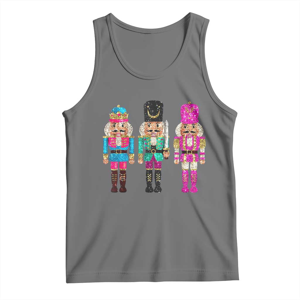 Christmas Nutcracker Tank Top Sequin Sparklle Festive Xmas Vintage