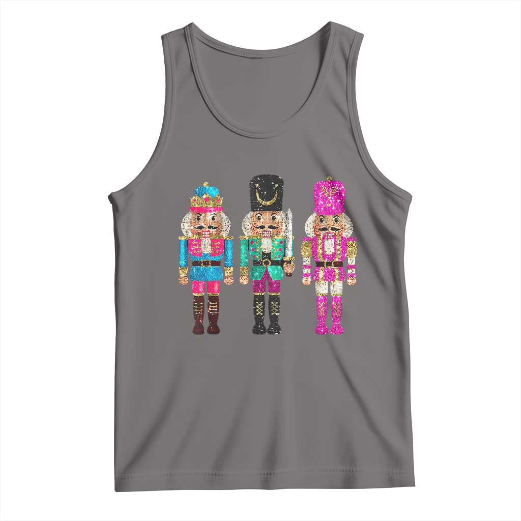 Christmas Nutcracker Tank Top Sequin Sparklle Festive Xmas Vintage
