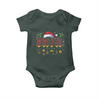 Christmas Bruh Baby Onesie Red Plaid Retro Xmas Pajamas Matching