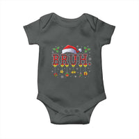 Christmas Bruh Baby Onesie Red Plaid Retro Xmas Pajamas Matching