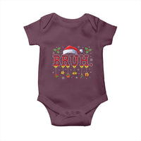 Christmas Bruh Baby Onesie Red Plaid Retro Xmas Pajamas Matching