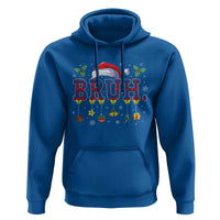 Christmas Bruh Hoodie Red Plaid Retro Xmas Pajamas Matching