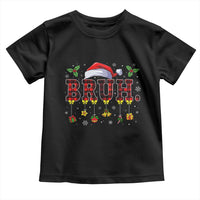 Christmas Bruh Toddler T Shirt Red Plaid Retro Xmas Pajamas Matching