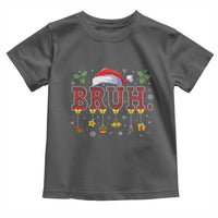 Christmas Bruh Toddler T Shirt Red Plaid Retro Xmas Pajamas Matching