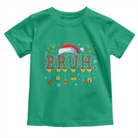 Christmas Bruh Toddler T Shirt Red Plaid Retro Xmas Pajamas Matching
